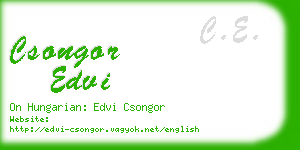 csongor edvi business card